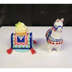 Llama Alpaca Lemons Salt and Pepper Shakers Set of 2